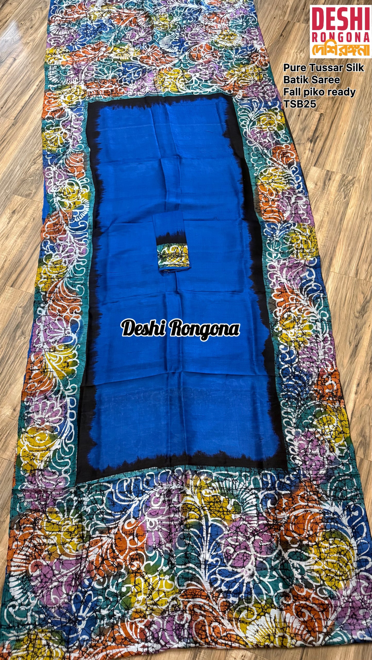 Pure Tussar Silk Hand Batik Saree