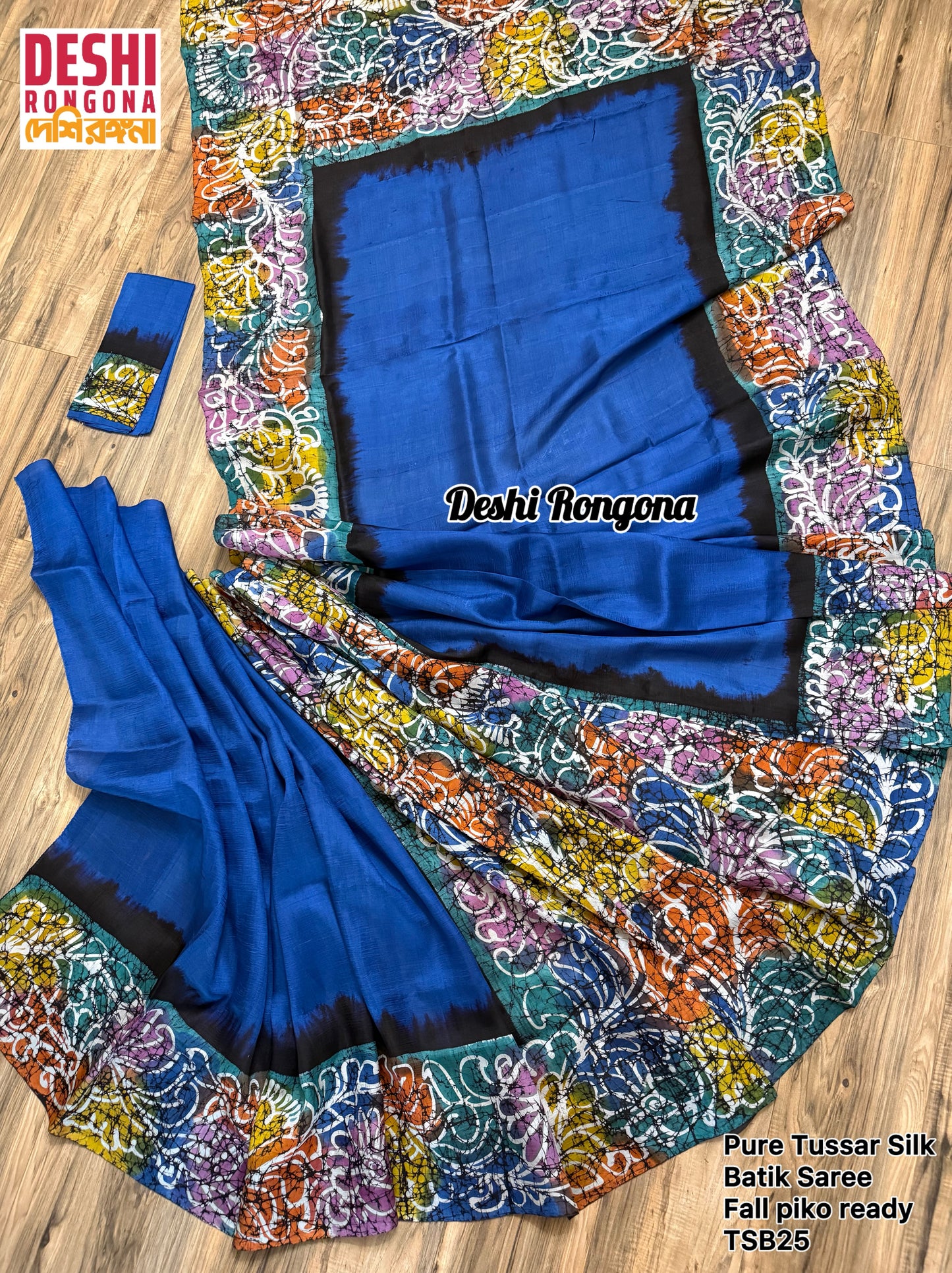 Pure Tussar Silk Hand Batik Saree