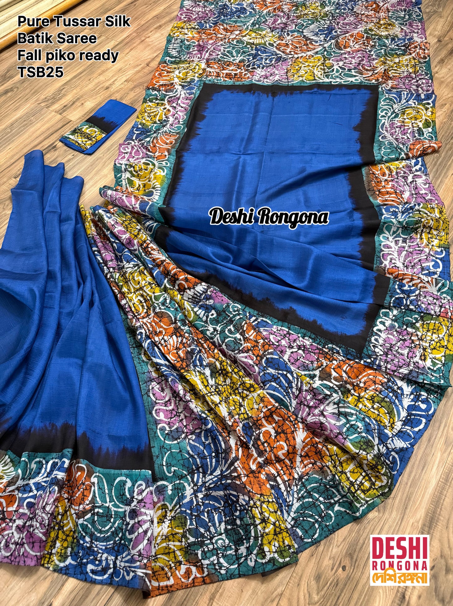 Pure Tussar Silk Hand Batik Saree