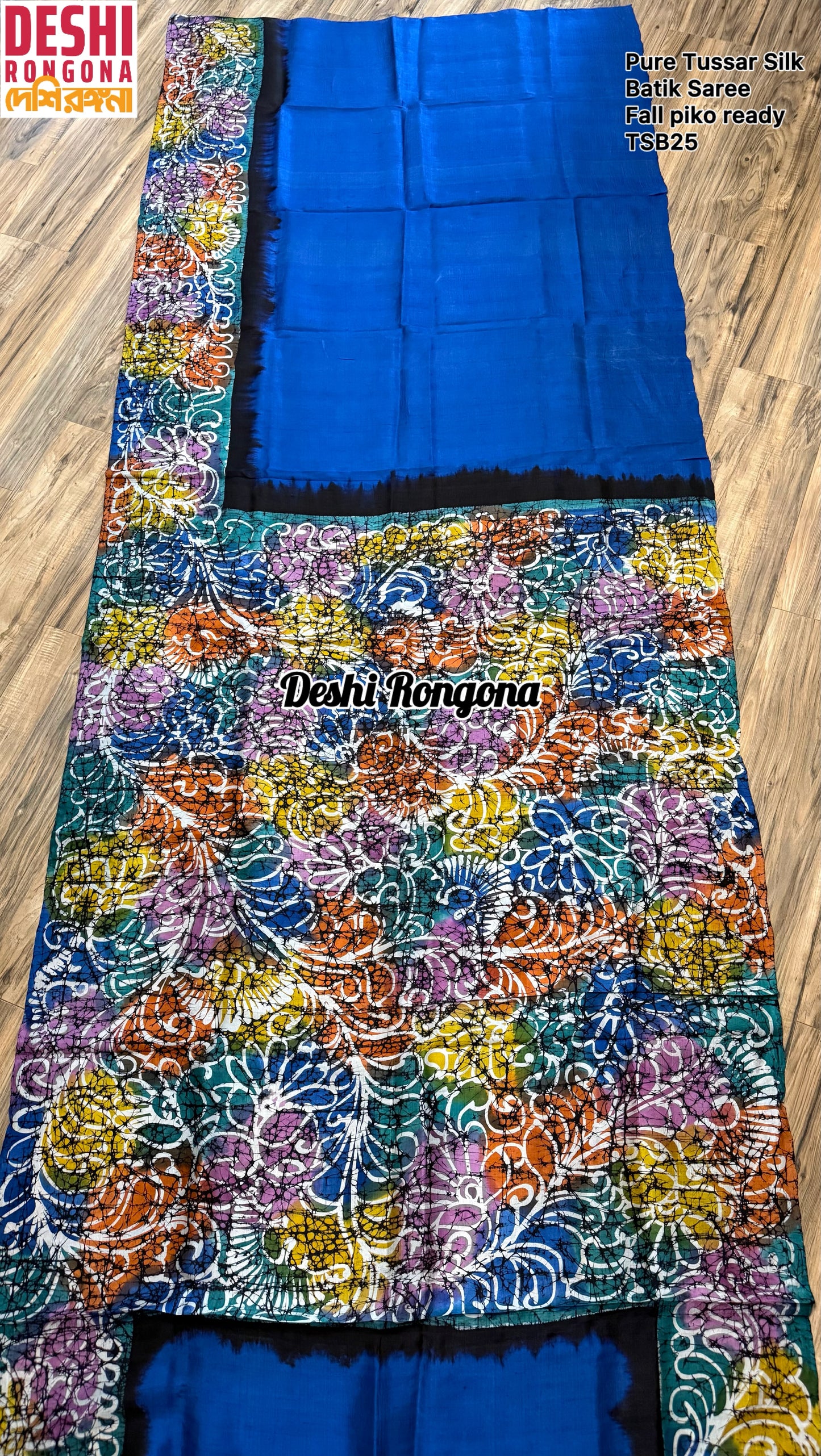 Pure Tussar Silk Hand Batik Saree