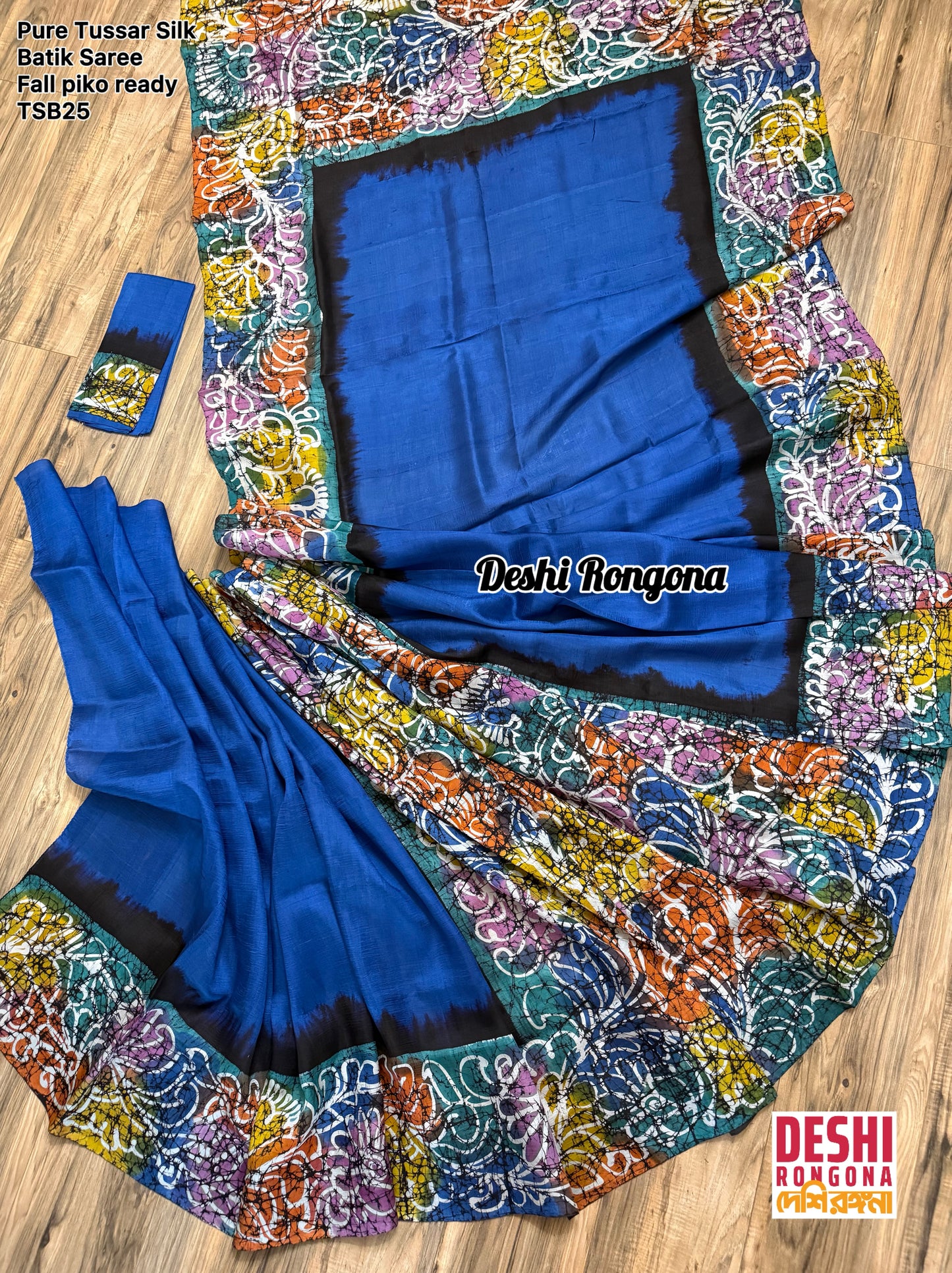 Pure Tussar Silk Hand Batik Saree