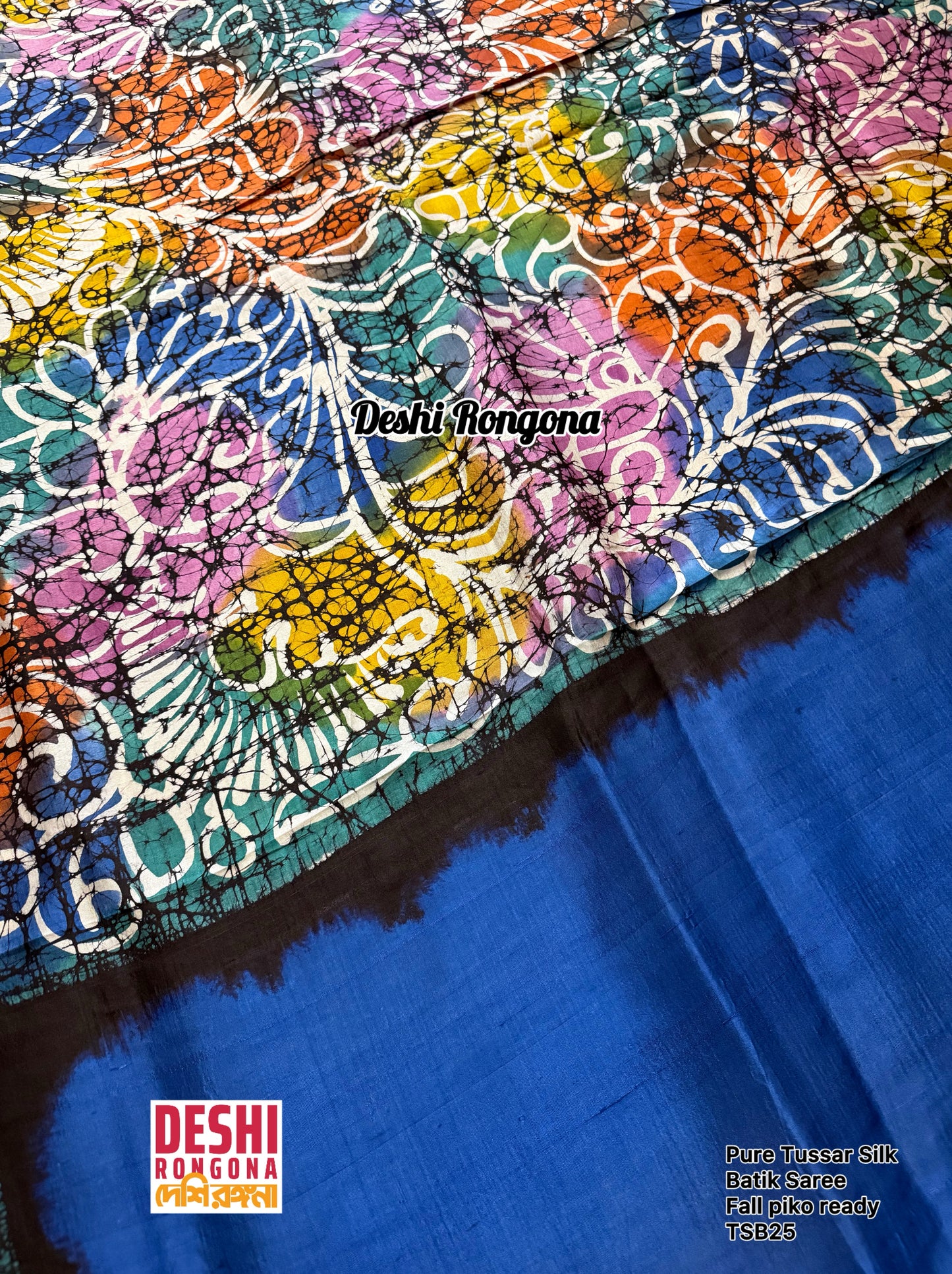 Pure Tussar Silk Hand Batik Saree