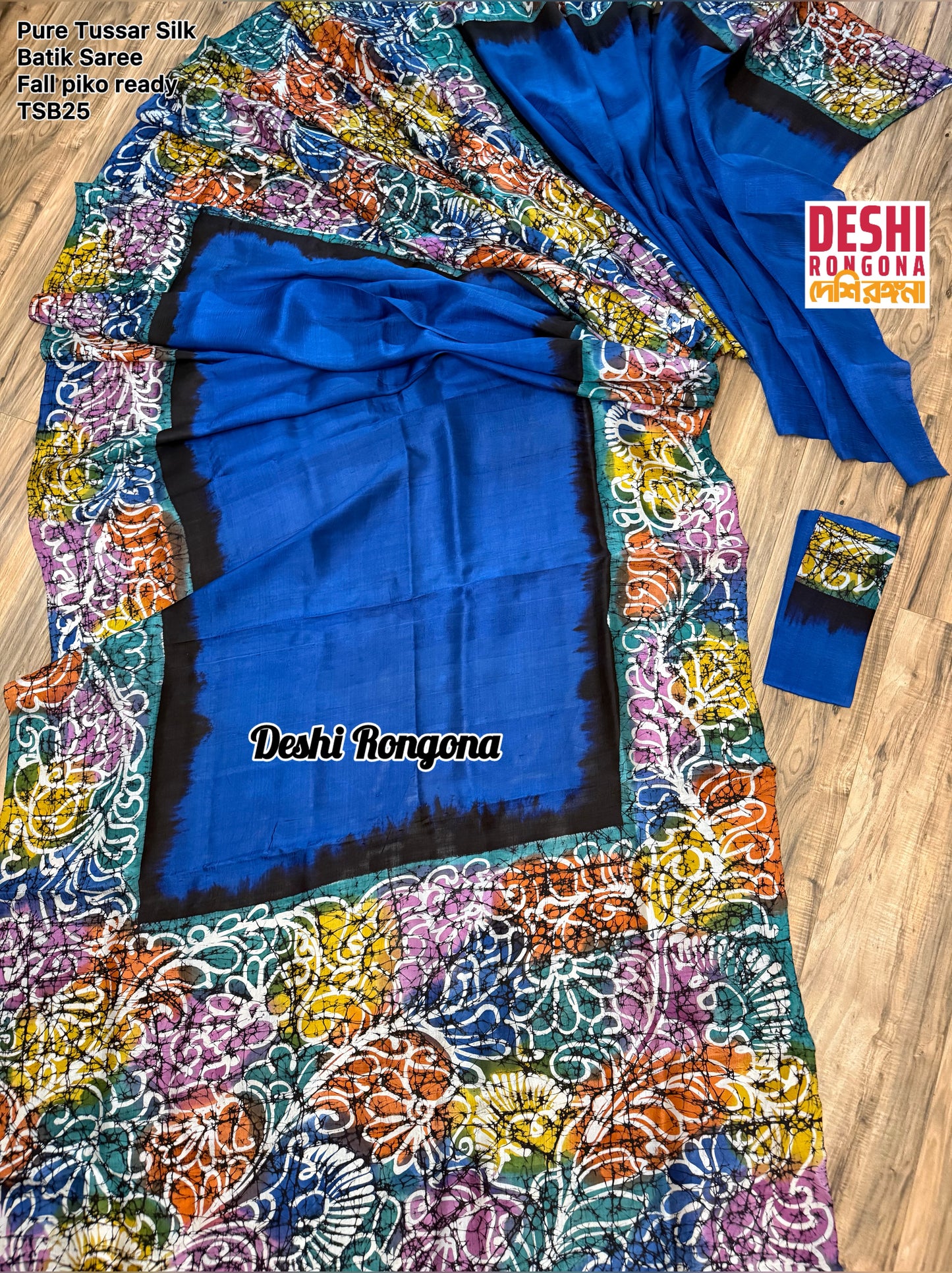 Pure Tussar Silk Hand Batik Saree