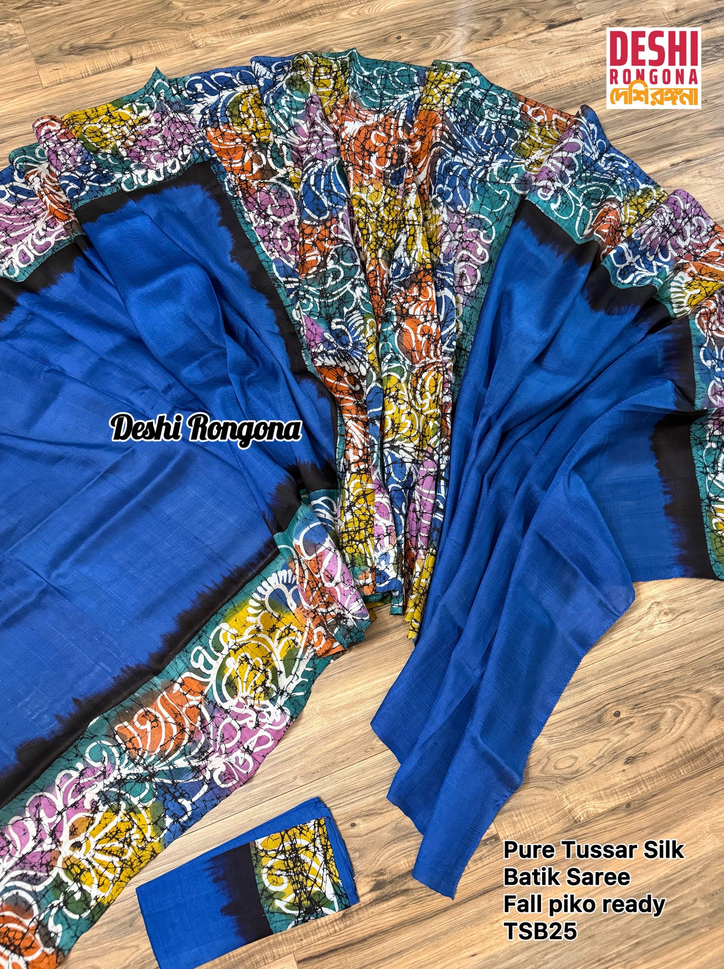 Pure Tussar Silk Hand Batik Saree