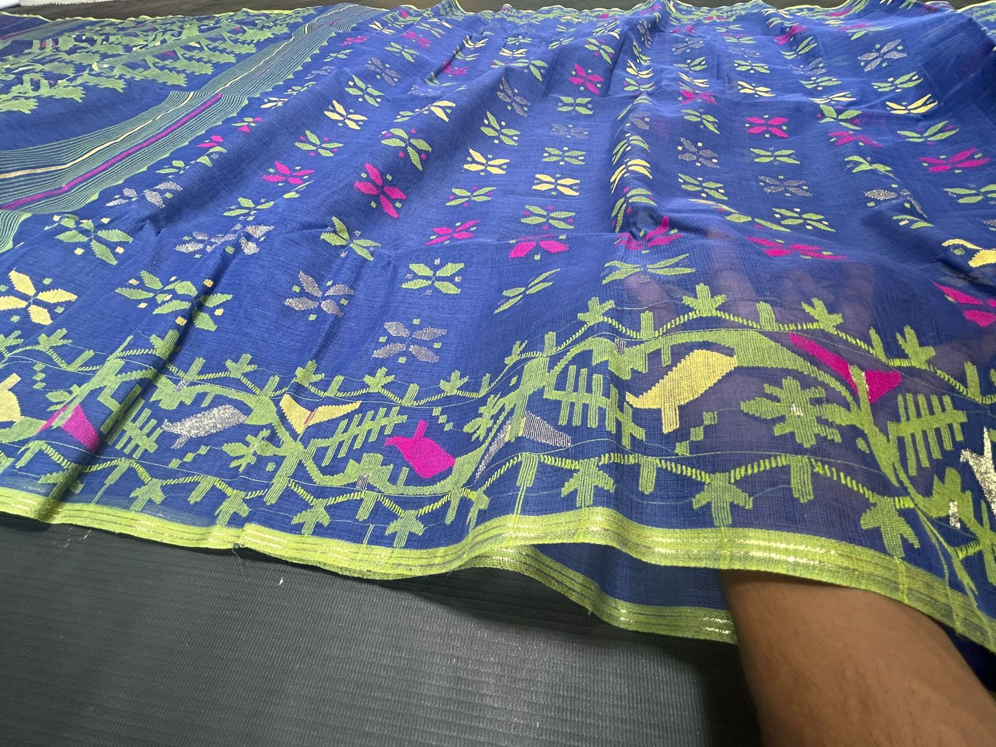Elegant Pure Cotton Dhakai Jamdani Saree