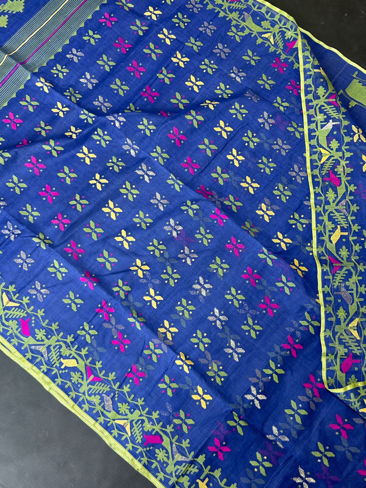 Elegant Pure Cotton Dhakai Jamdani Saree