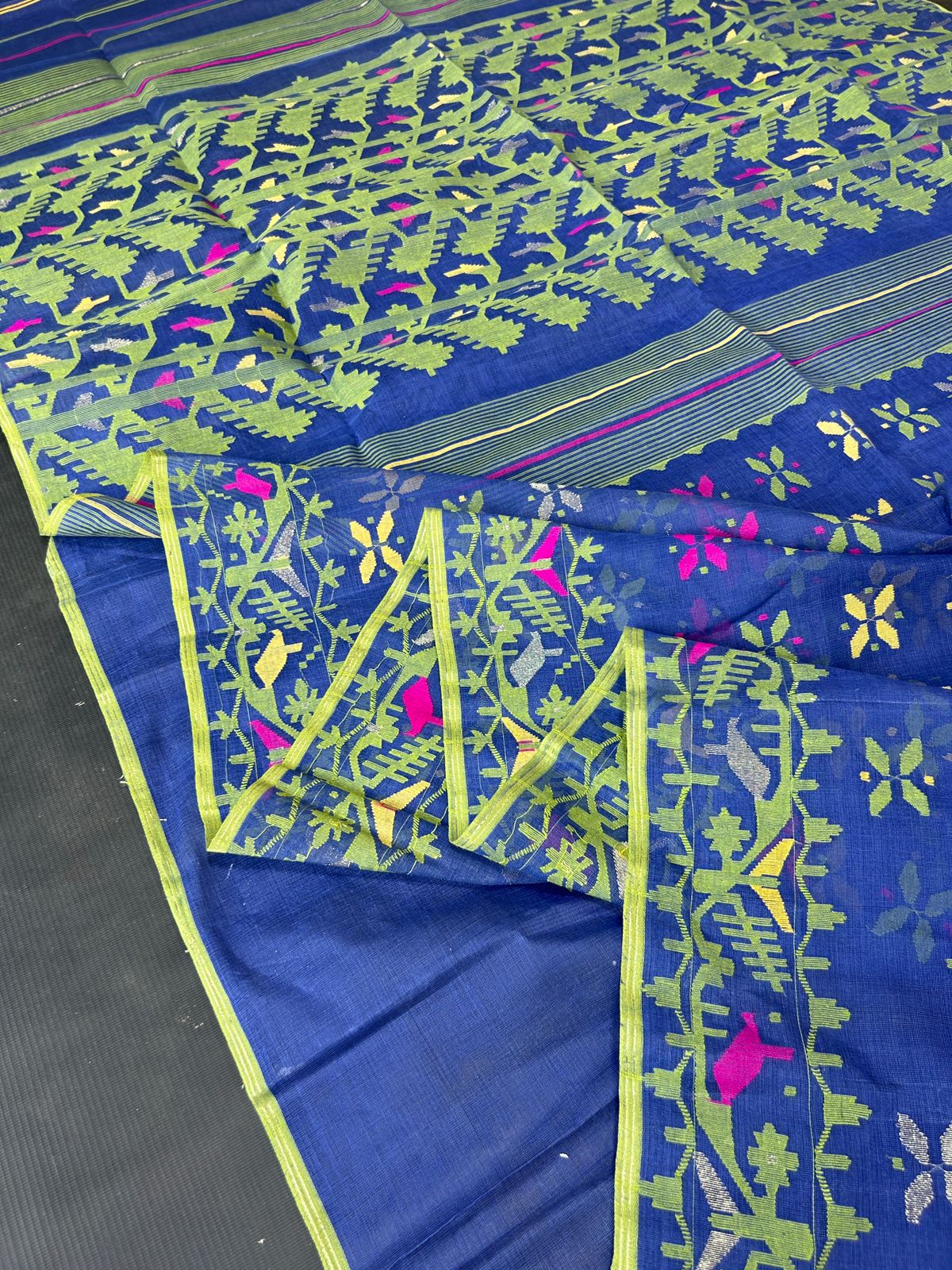 Elegant Pure Cotton Dhakai Jamdani Saree