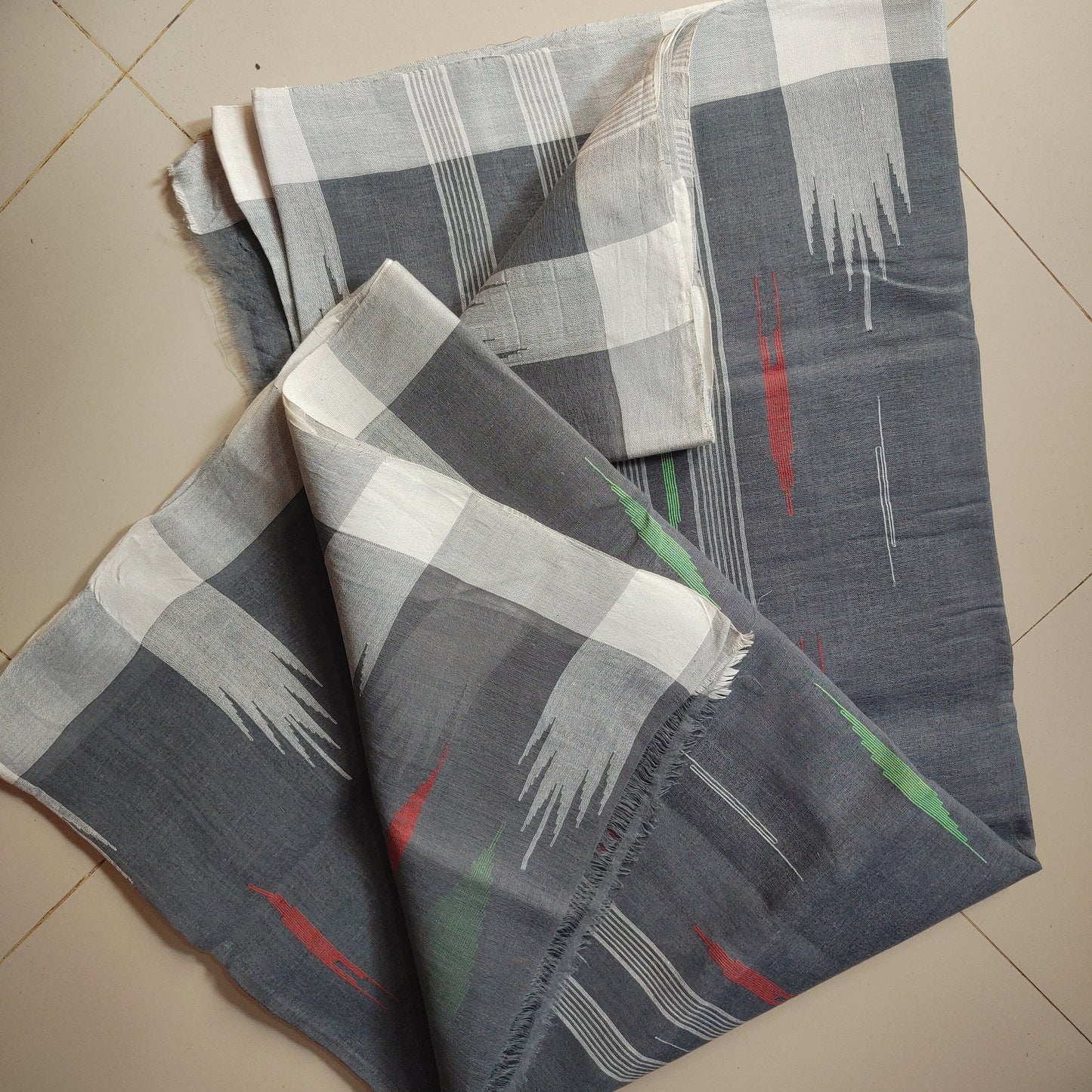 Sylheti Monipuri Handwoven Cotton Saree – Ekushey February Theme