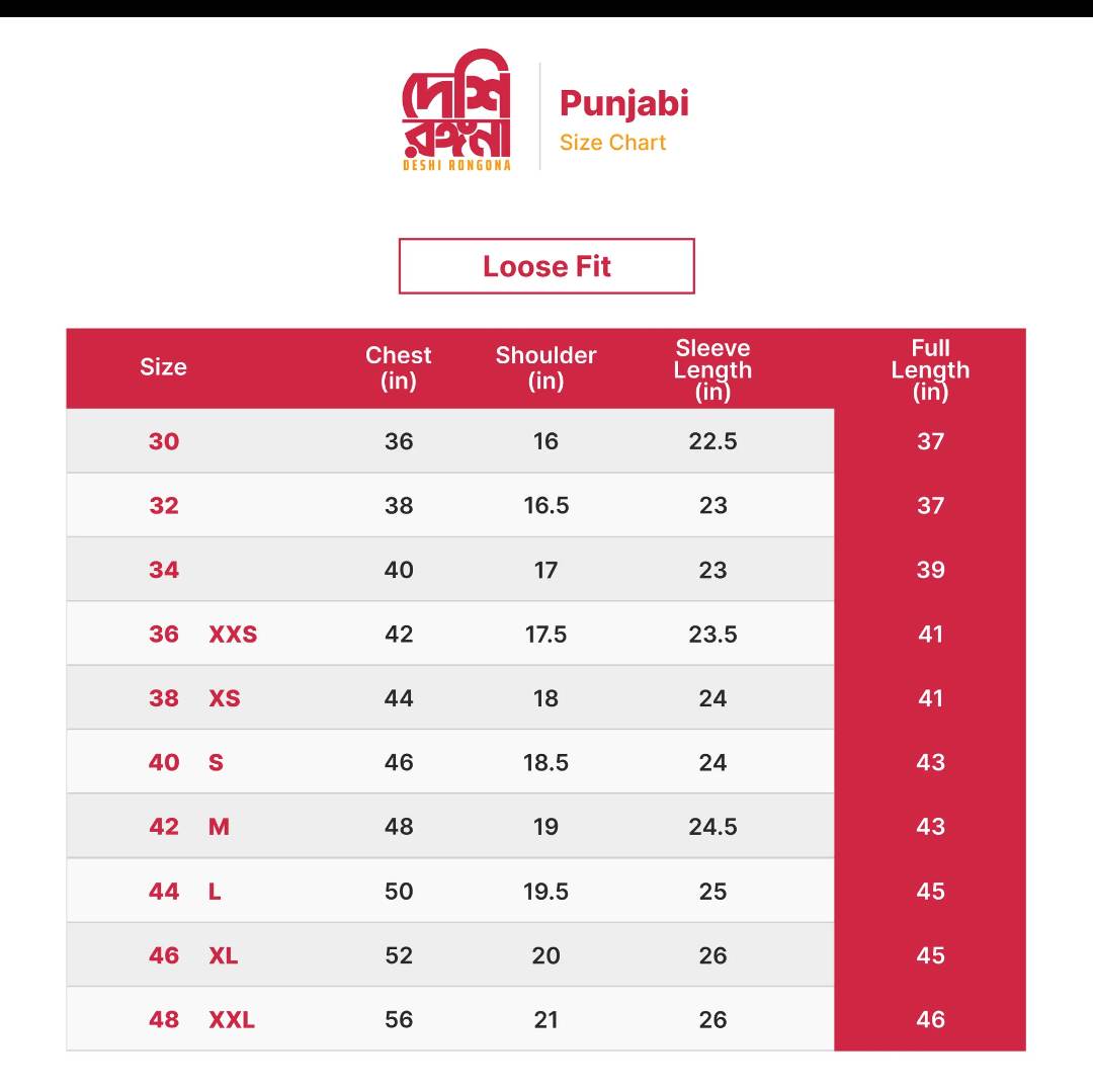 Handwoven Dhakai Jamdani Cotton Panjabi – Blue & White