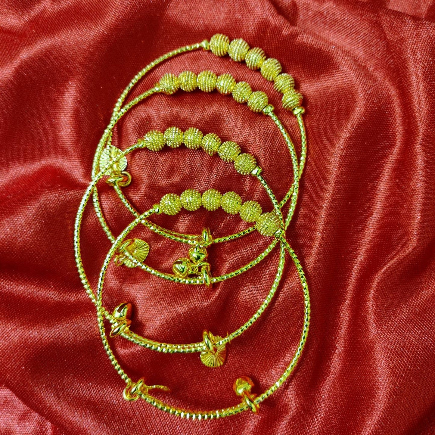 Gold Plated Bangles, 1 pair, Multi Colored Stones Combinations. Elegant Gift For Women - Indian Wedding, Bridal, Bridesmaid Party Jewelry