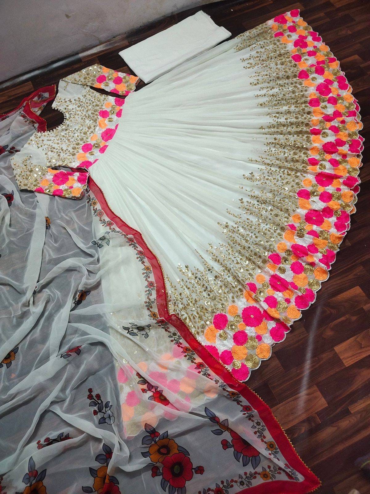 Exclusive Gown, Viscous Georgette with Gorgeous Hand Embroidery Work