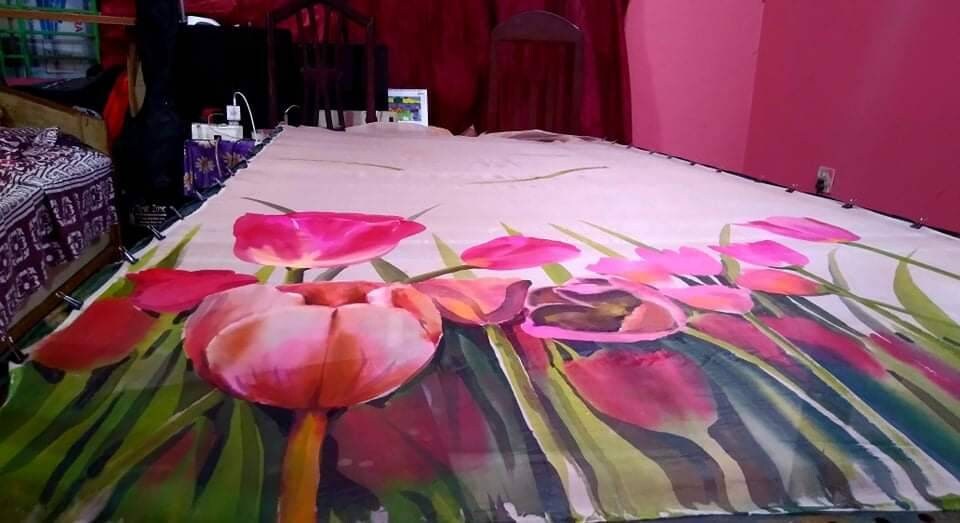 Extraordinary Bangladeshi Sophura Muslin Handpainted Saree, Water Color Art, Exclusive, Elegant, Classy Saree that you make you feel Special