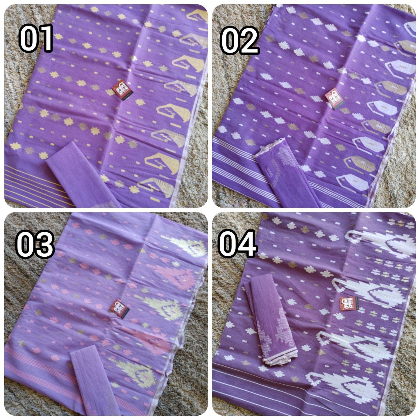 Dhakai Jamdani Saree Beautiful Lavender Color ll Handloomed Jamdani 40 count thread ll Traditional, Elegant, Classy and Saree