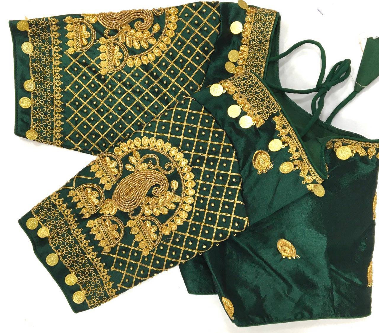 Silk Sikka blouse, Exclusive Maggam Work Readymade Blouse, Heavy Phantom Silk, Gorgeous Blouse that Makes you feel beautiful