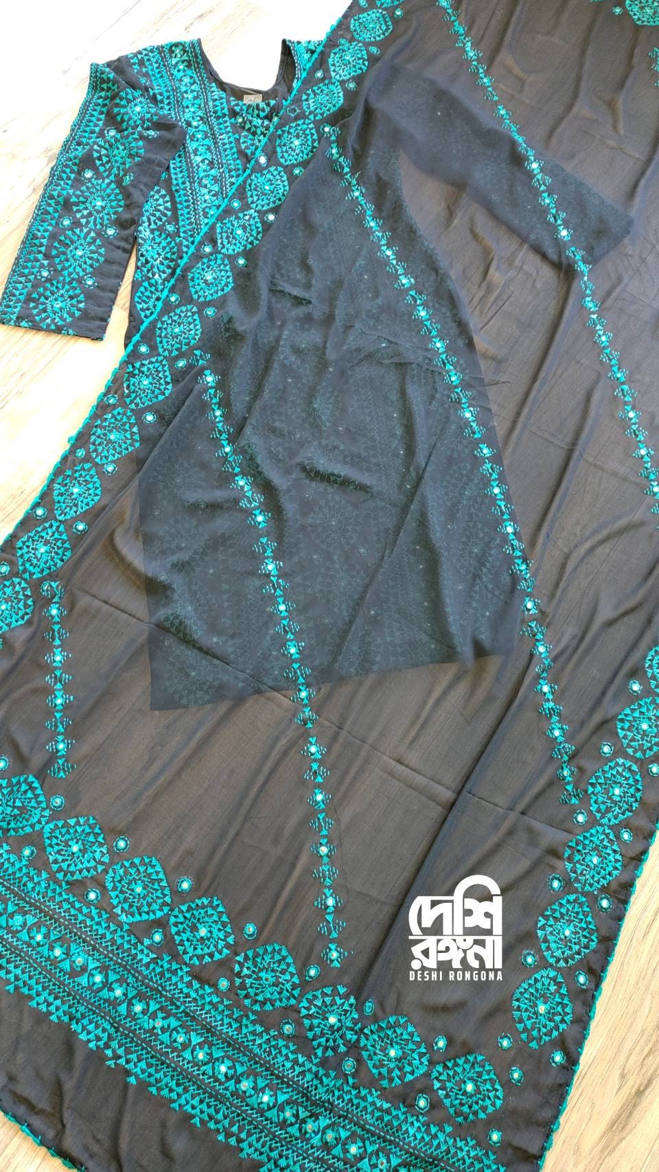Gorgeous Multani Hand Embroidered Dress, Beautiful Traditional designs, detailed work. Handmade with Love and Care by Pakistani Rural Women