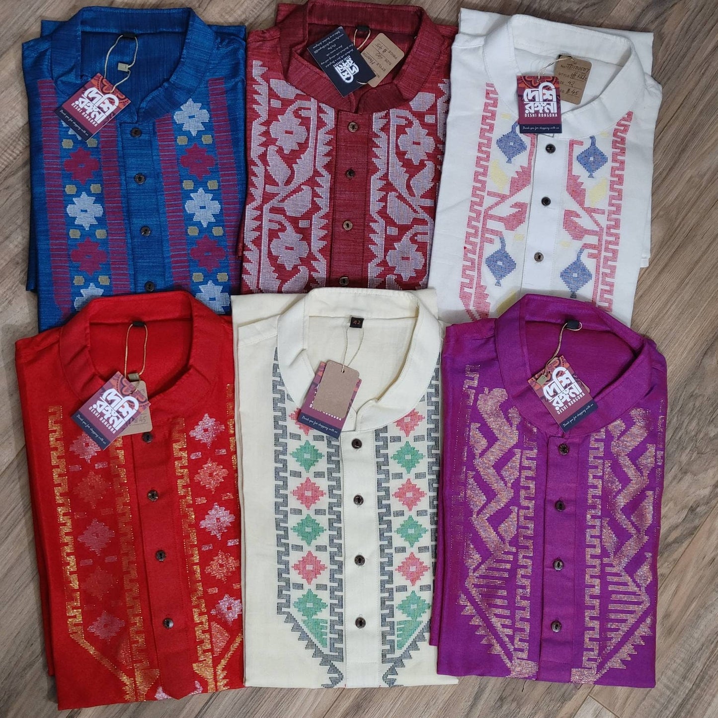 Jamdani Punjabi, Handloom Tosshor Silk Punjabi, Comfortable, Elegant and Classy, Handmade in Bangladesh. Slim fit