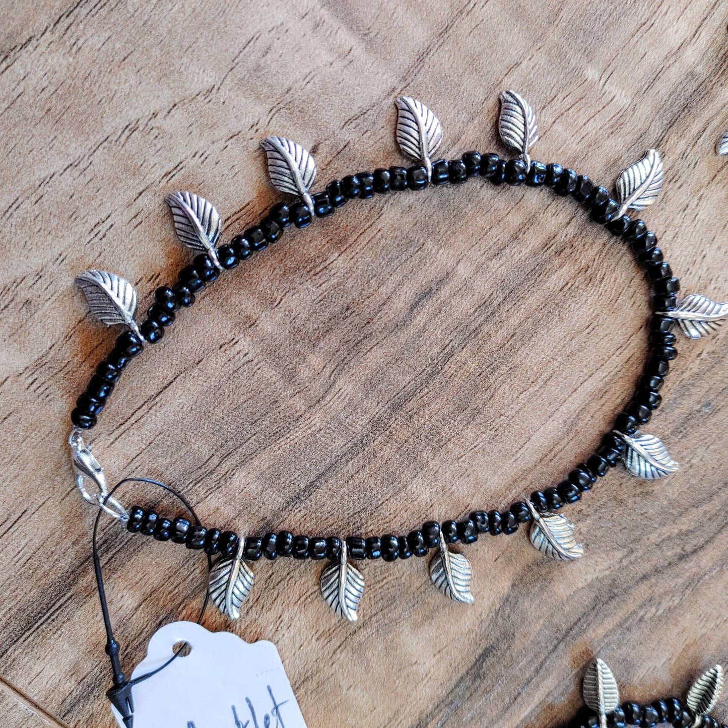 Beaded Oxidized Anklets, Black beads, vintage style, gives you a country look.