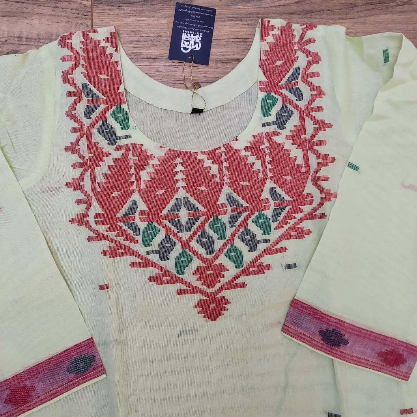 Handwoven Dhakai Jamdani Cotton Set – Summer Comfort
