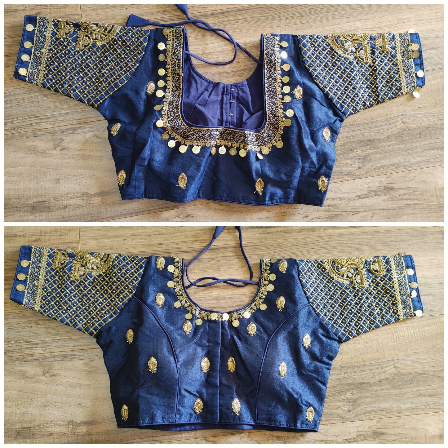 Designer Aari Sikka work Party Blouse Size 38, Readymade, Alter upto 42, that goes with any Party saree collection you have in your closet