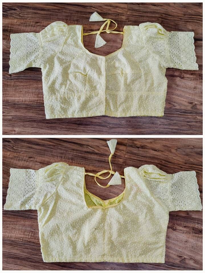 Readymade Lakhnaw Cotton Lime Blouse, Light Lime Color Readymade Blouse, Embroidered, Comfortable,goes with any contrast saree