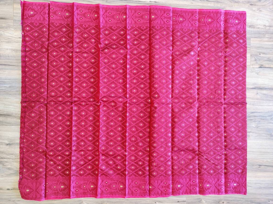 Tangail Semi-Moslin Saree, Color Variation Available. Made in Tangail, Bangladesh