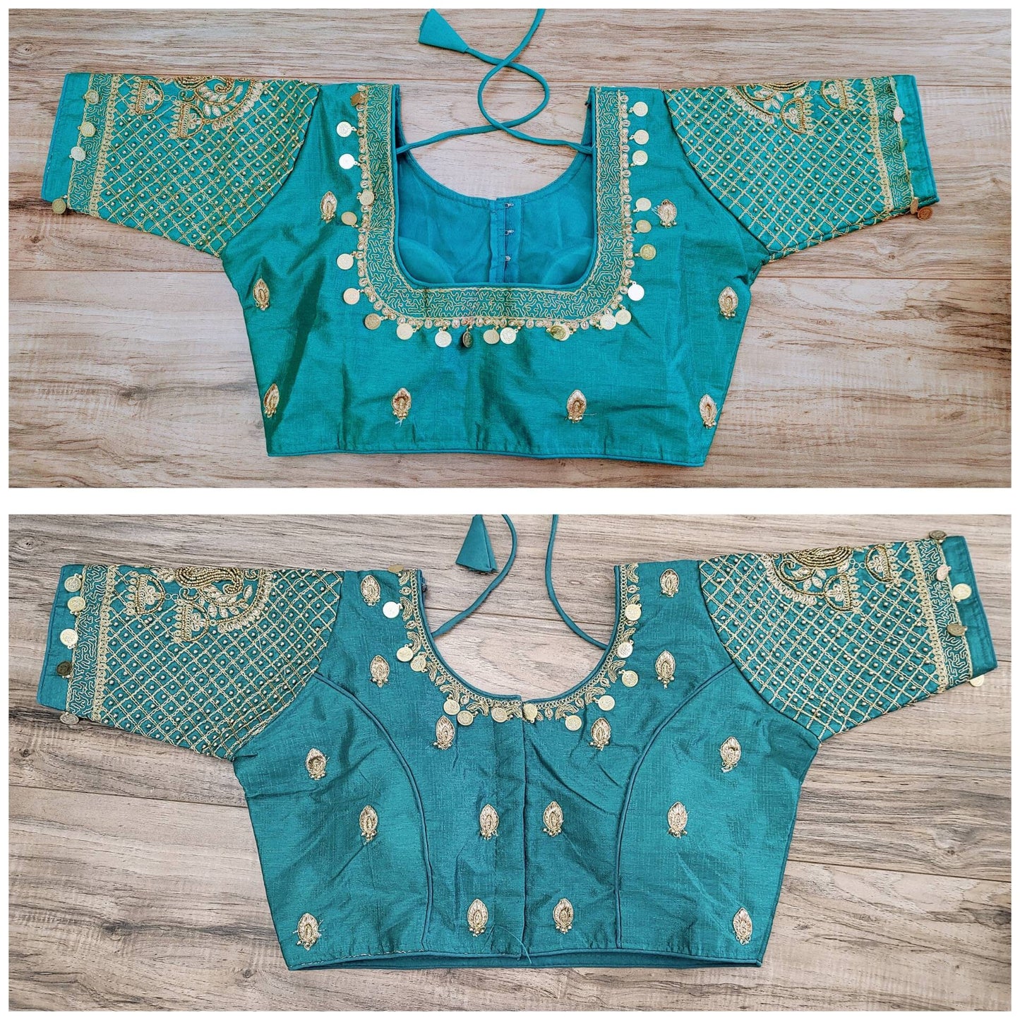 Designer Aari Sikka work Party Blouse Size 38, Readymade, Alter upto 42, that goes with any Party saree collection you have in your closet