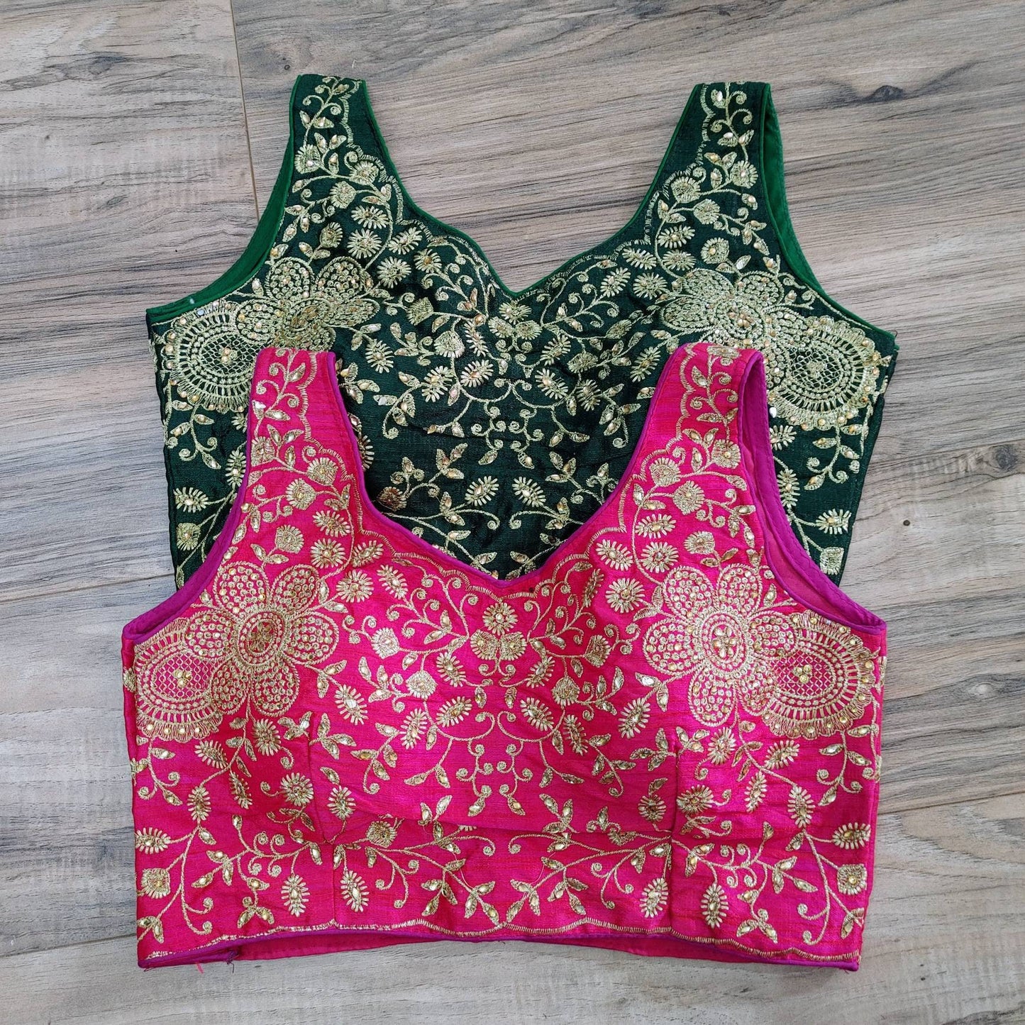 Sleeveless Designer Blouse, Golden wire Embroidery and Stone Work, Free Size 38 / alter upto 42, Gorgeous Readymade Party Blouse.