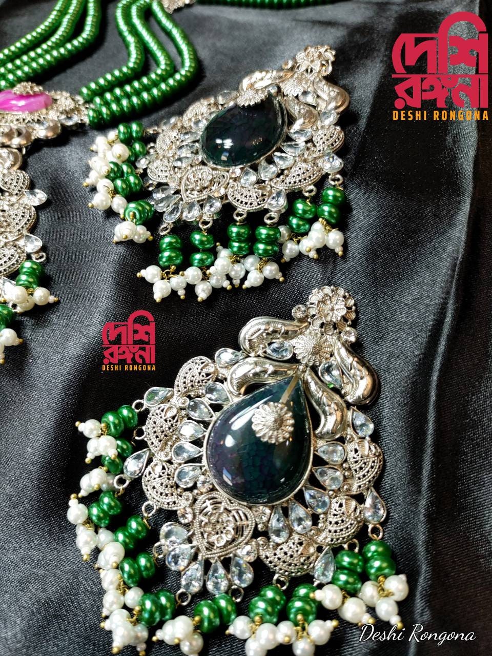 Exclusive Bridal Necklace Set, Designer Wedding Jewelry, Antique Silver Plated, Premium Quality,Indian,Pakistani, Sabyasachi Bollywood Style