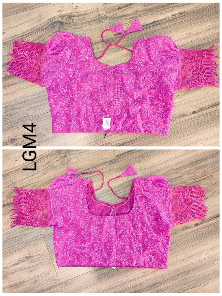 Magenta Readymade Blouse, Lakhnow Georgette Ready to wear Blouse, Fashionable, Trendy, Comfortable, goes with any contrast saree collection