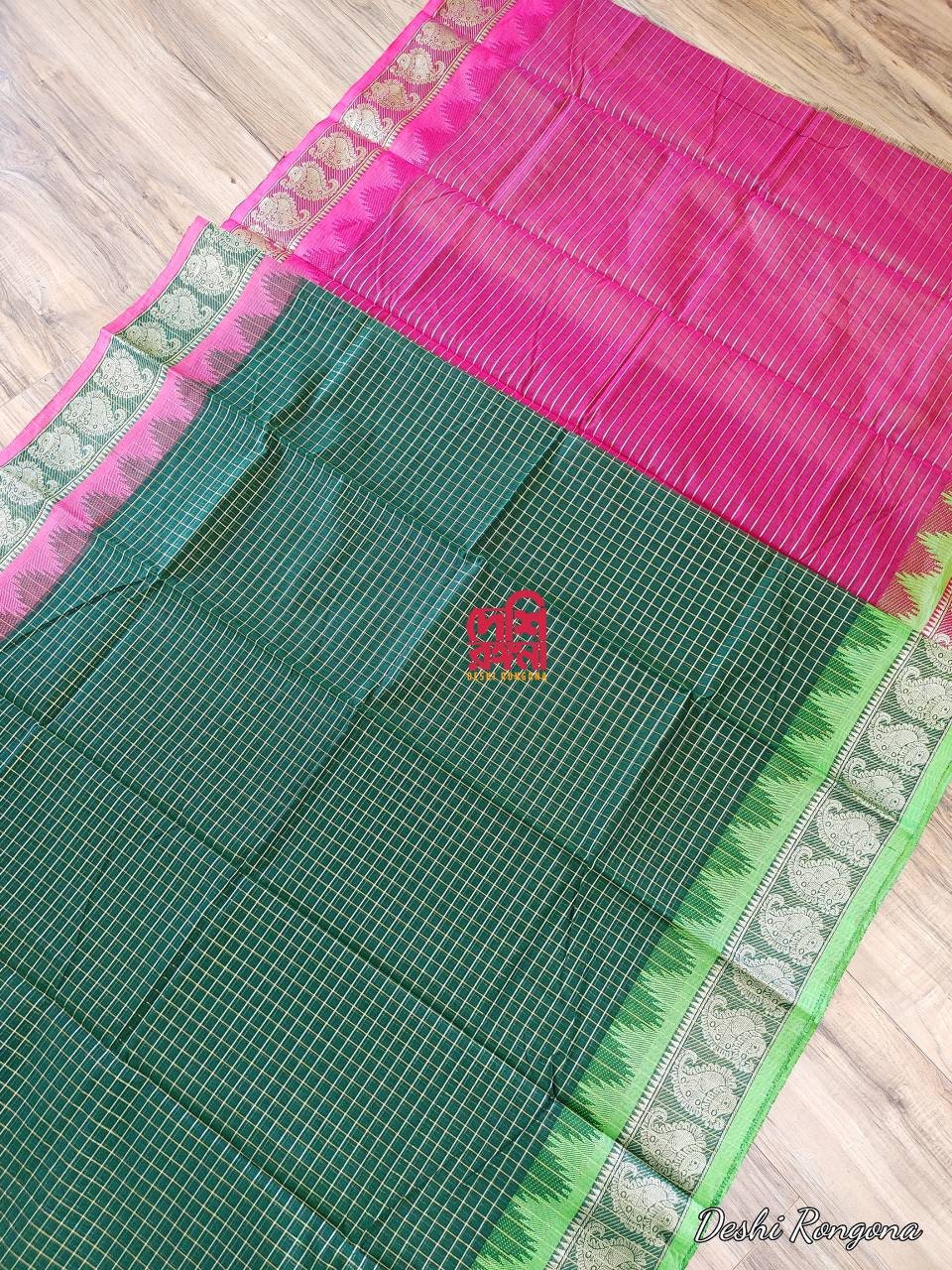 Halfsilk Madurai Saree, Beautiful Royal blue body with Jari and Ganga-Jamuna Border. Perfect Party wear.