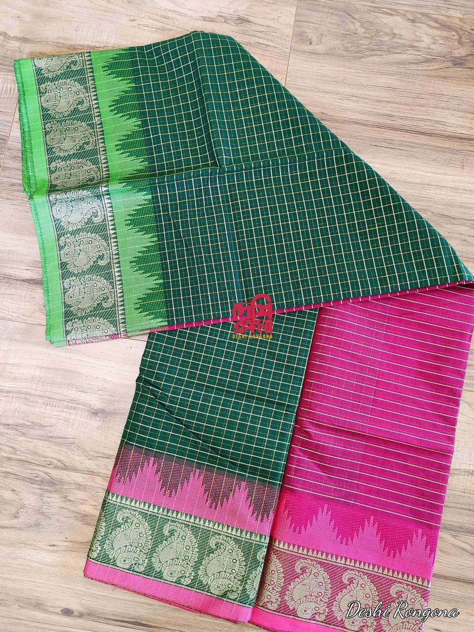 Halfsilk Madurai Saree, Beautiful Royal blue body with Jari and Ganga-Jamuna Border. Perfect Party wear.
