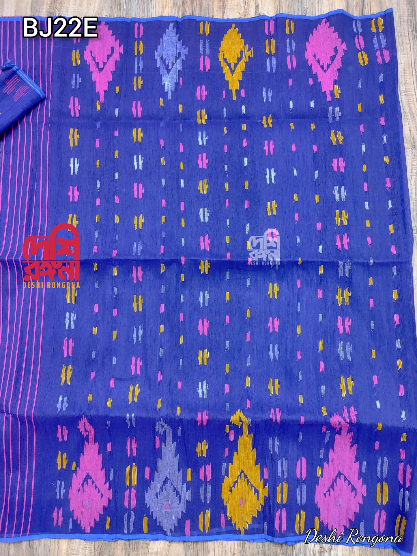 Original Dhakai Jamdani Saree, Navy blue / Multi thread work, Made in Bangladesh, Halfsilk,Handloom 40 count thread,Traditional,Classy Saree