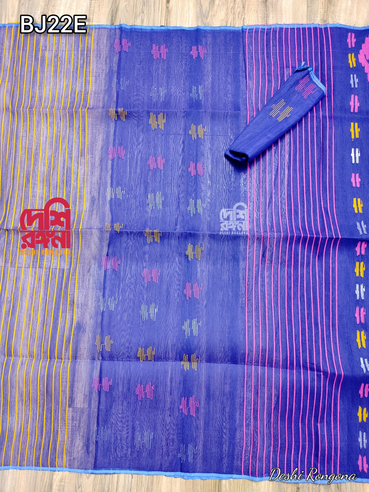 Original Dhakai Jamdani Saree, Navy blue / Multi thread work, Made in Bangladesh, Halfsilk,Handloom 40 count thread,Traditional,Classy Saree