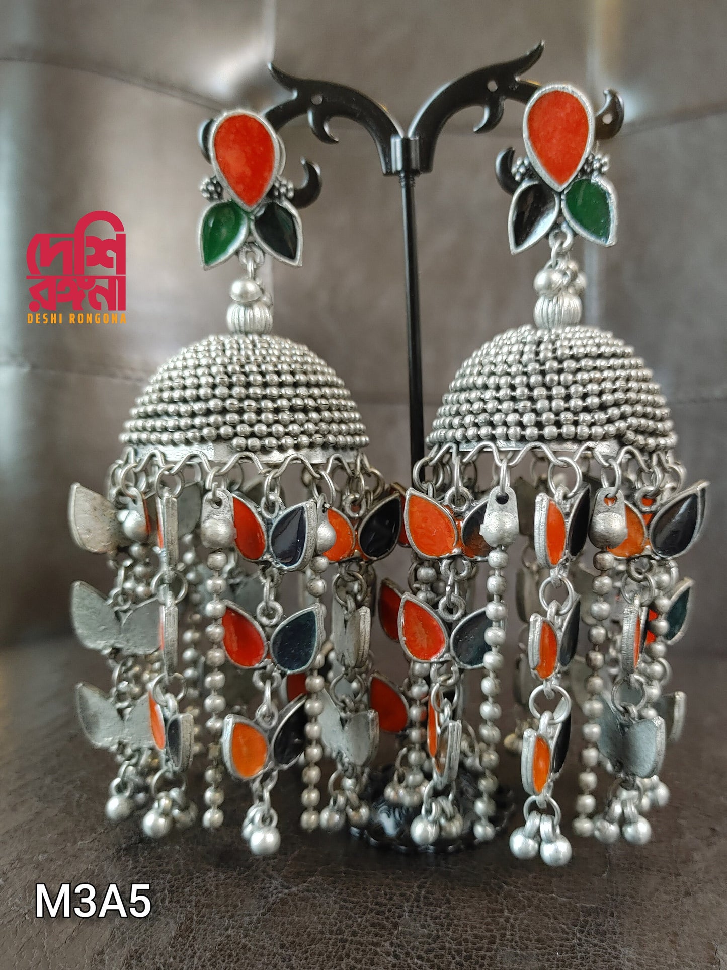 Oxidized Jhumka Earrings, Oversized, Metal Build, Dangle Earrings, Gorgeous Jewelry that goes well with Handmade clothing