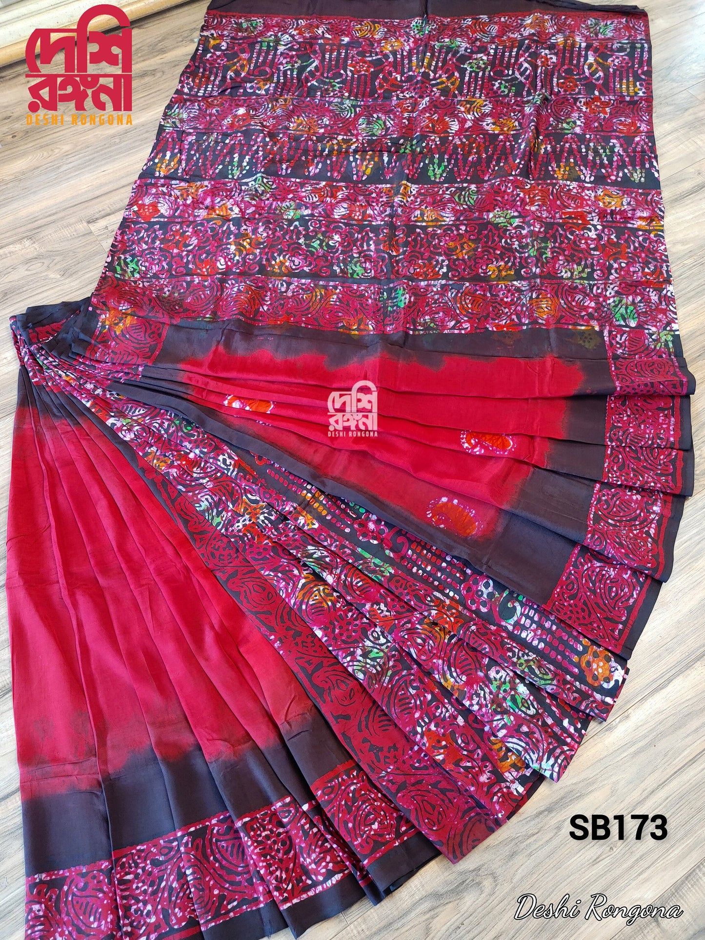 Silk Batik Saree, Hand Wax, Vegetable Died, beautiful color contrast, Running blouse piece, Saree will be exactly like the picture, Black