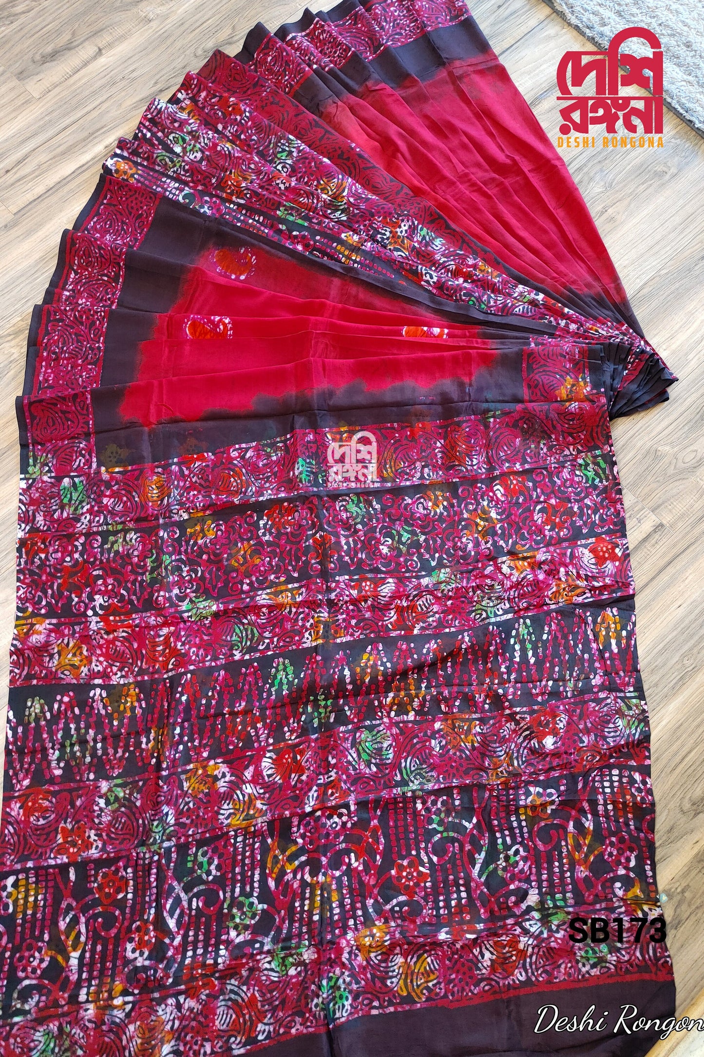 Silk Batik Saree, Hand Wax, Vegetable Died, beautiful color contrast, Running blouse piece, Saree will be exactly like the picture, Black