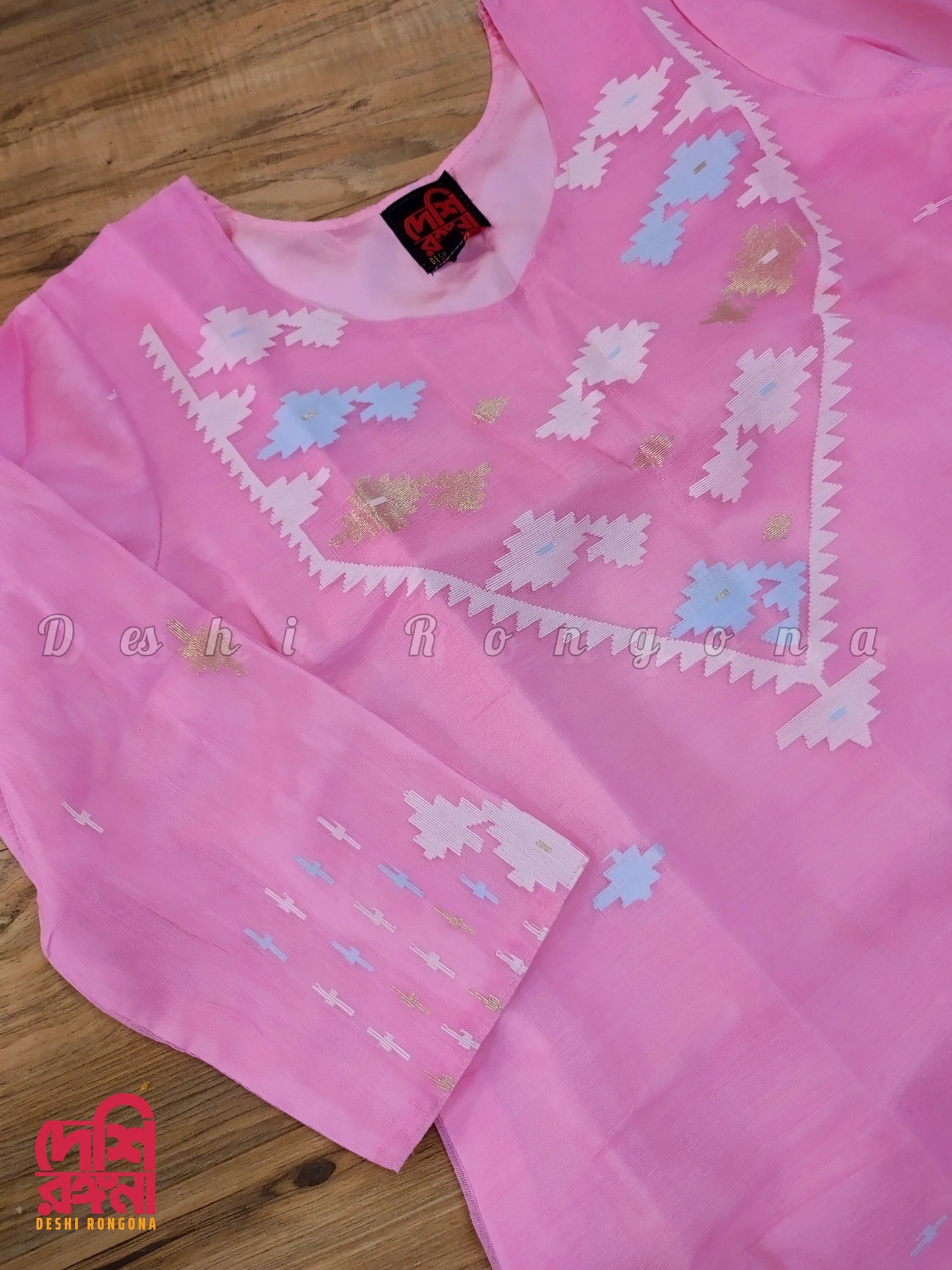 Original Dhakai Jamdani Dress, Handloom Halfsilk 3 pieces, Baby Pink Dress with Silver Jari Work, Geogeous, Elegant, Classy Party Wear