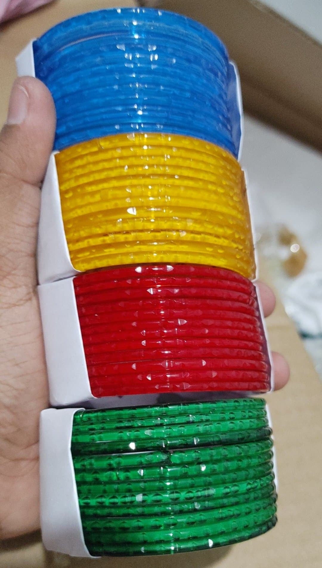 12 Stunning Glass Bangles - Vibrant Colors & Sweet Sounds
