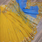 Yellow Original Dhakai Jamdani with Cutwork Embroidery