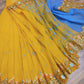Yellow Original Dhakai Jamdani with Cutwork Embroidery