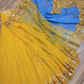 Yellow Original Dhakai Jamdani with Cutwork Embroidery