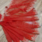 Original Moslin Handmade Karchupri work Saree, Bridal Red