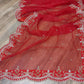 Original Moslin Handmade Karchupri work Saree, Bridal Red