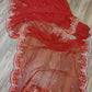 Original Moslin Handmade Karchupri work Saree, Bridal Red