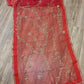 Original Moslin Handmade Karchupri work Saree, Bridal Red