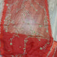 Original Moslin Handmade Karchupri work Saree, Bridal Red