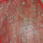 Original Moslin Handmade Karchupri work Saree, Bridal Red