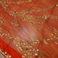 Original Moslin Handmade Karchupri work Saree, Bridal Red