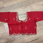 Original Moslin Handmade Karchupri work Saree, Bridal Red