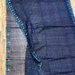 Original Dhakai Jamdani Saree - Navy Blue